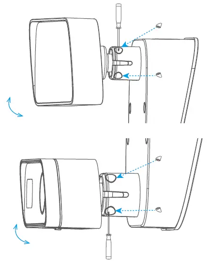 Adjust the angle of the floodlight