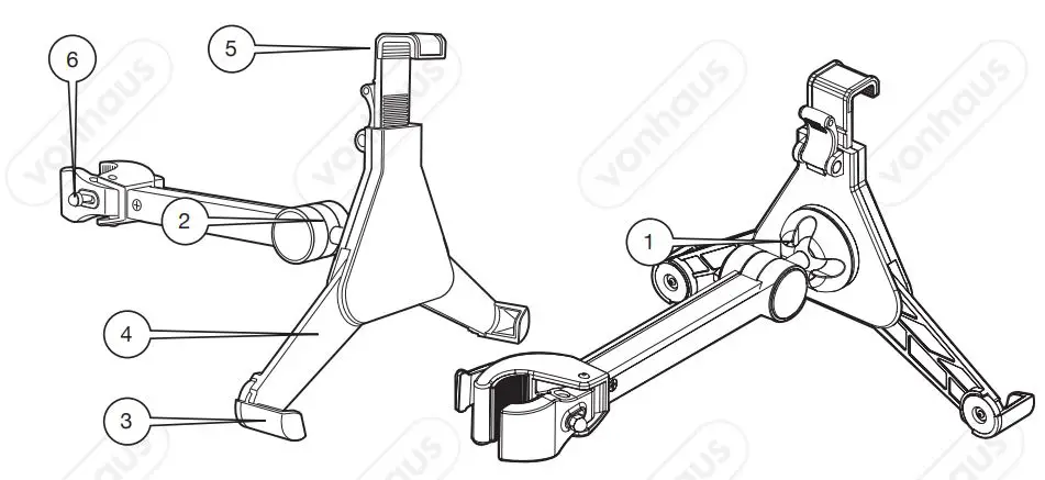 VonHaus-3005062-iPad -amp;-Tablet-Mount-Clamp-1