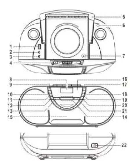 Lenco SCD-681 -Portable -DAB+- and- FM -Radio -with- CD -Cassette -and- USB -Port- 2