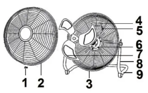 MaxxHome-20770-Wind-Machine-Retro-Style-100 Watt-Fan-fig-1