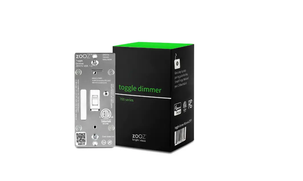 Zooz Zen74 700 Series Z-wave Plus S2 Toggle Dimmer Switch User Manual Zooz Zen74 700 Series Z-wave Plus S2 Toggle Dimmer Switch User Manual