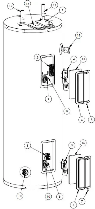 ARISTON ARIER040C2X045N Two Element Residential Electric Water Heaters 9