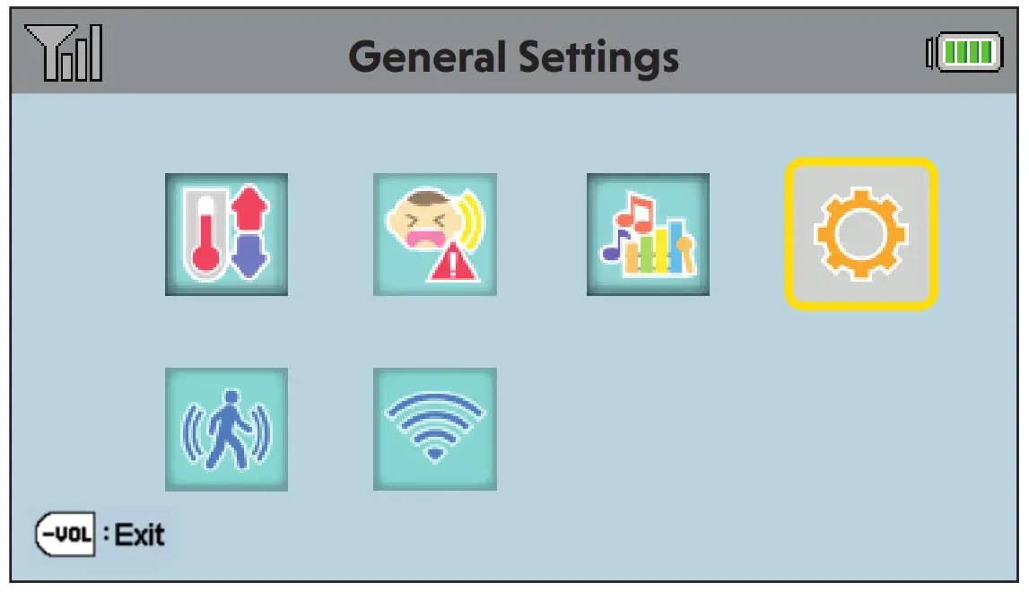 WiFi 1080p Video Monitor -Parent unit settings
