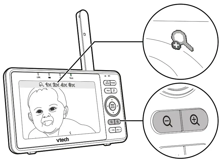 WiFi 1080p Video Monitor -zoom in or out