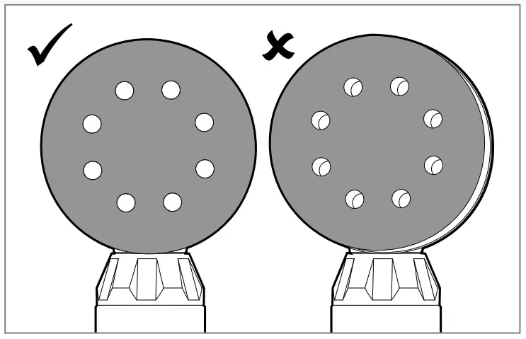 Sand paper alignment
