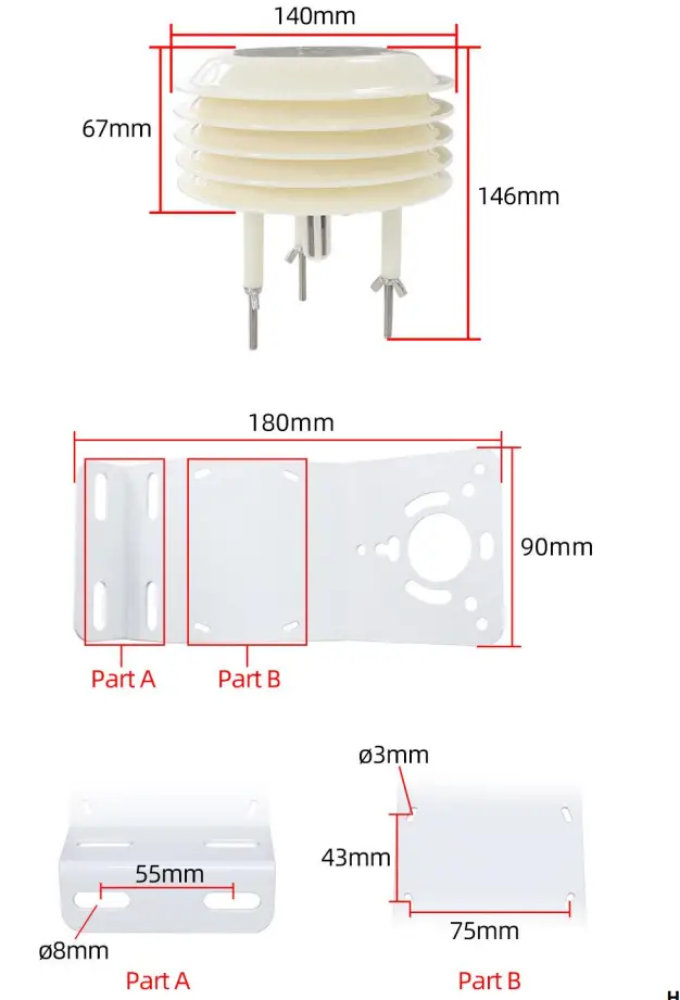 KLHA KM63B33 Louver Dust Om2.5pm10 Temperature And Humidity Sensor 2