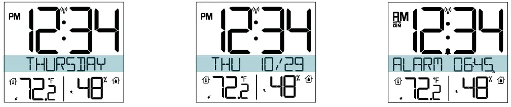 LA CROSSE TECHNOLOGY 616-1410 Atomic Projection Clock with Indoor or Outdoor Temperature 3