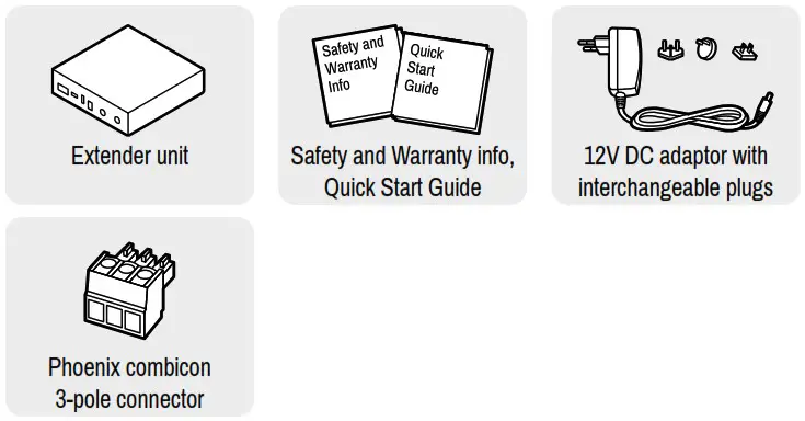 LIGHTWARE HDMI TPS TX96 TPS Extender for Single CATx Cable - Box Contents