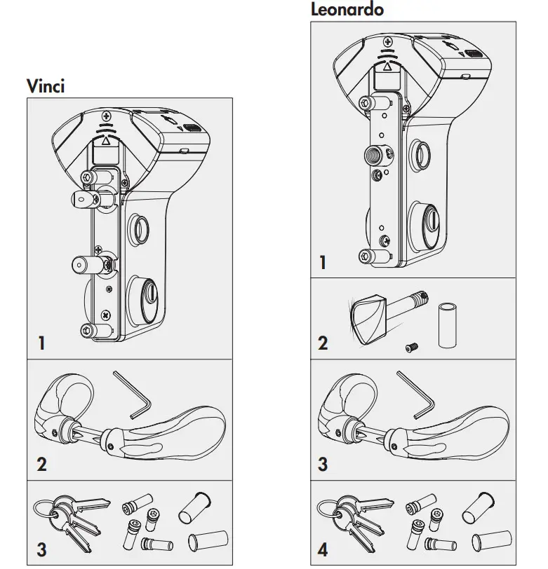 LOCINOX LMKQ V2 Vinci Surface Mounted Mechanical Code Lock - figure 1
