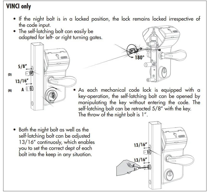 LOCINOX LMKQ V2 Vinci Surface Mounted Mechanical Code Lock - figure 3