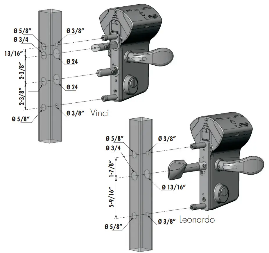LOCINOX LMKQ V2 Vinci Surface Mounted Mechanical Code Lock - figure 4