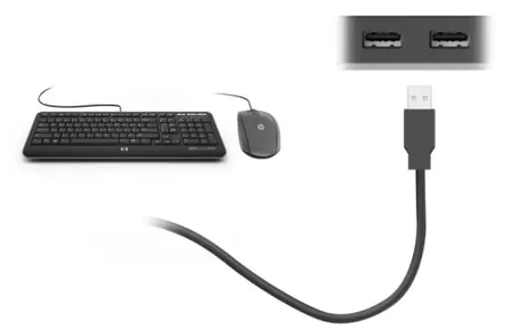 hp USB-C Travel Dock User Guide - Connecting USB devices