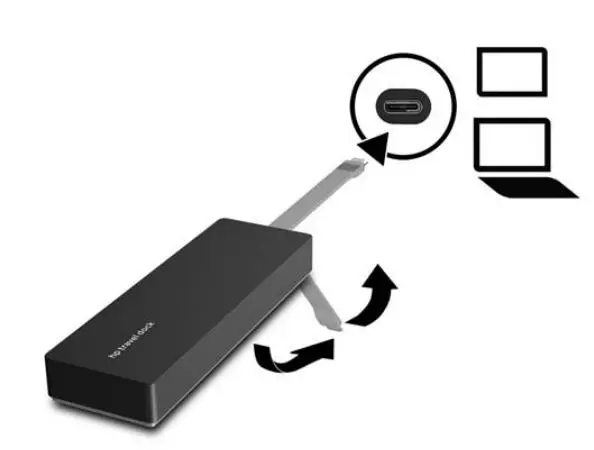 hp USB-C Travel Dock User Guide - Connecting to a computer
