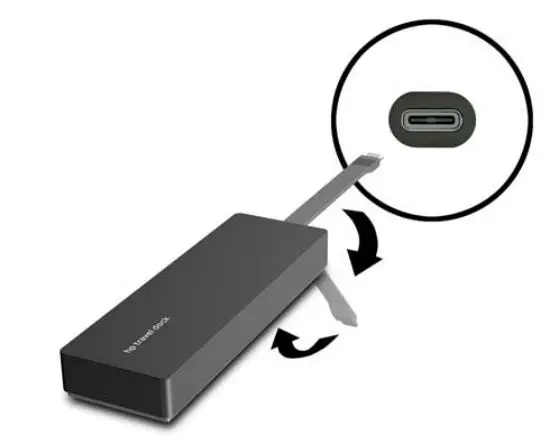 hp USB-C Travel Dock User Guide - Disconnecting the dock