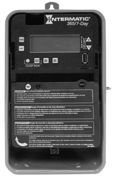 INTERMATIC ET2725C Electronic 2 Circuit 7 Day Time Switch