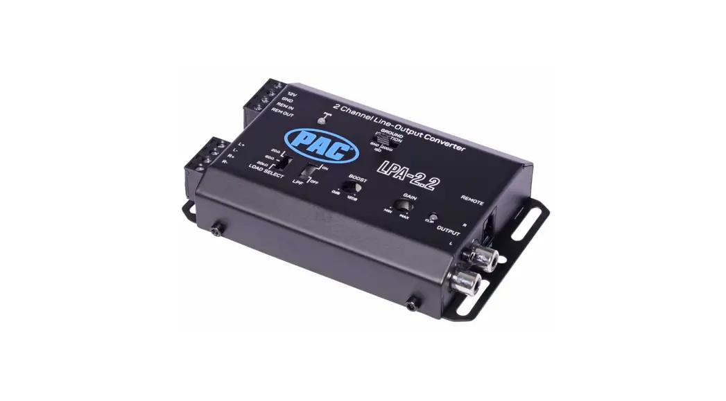 Pac-audio Lpa-2.2 2 Channel Line-output Converter User Guide