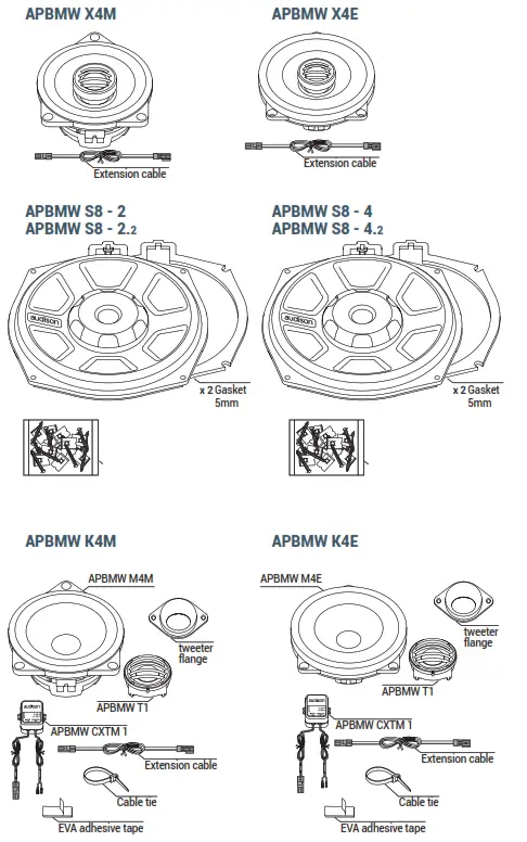 audison APBMW S8-4 Prima Series 8 Inch Subwoofer - fig