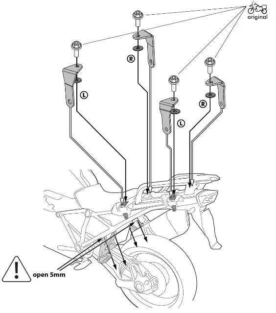 TOURATECH R1200GS Adventure Stainless Steel Crash Bar Extension - fig