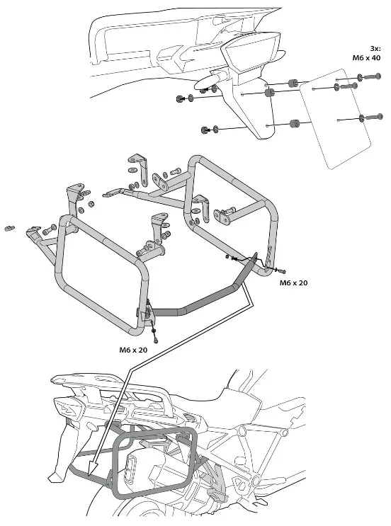 TOURATECH R1200GS Adventure Stainless Steel Crash Bar Extension - fig3