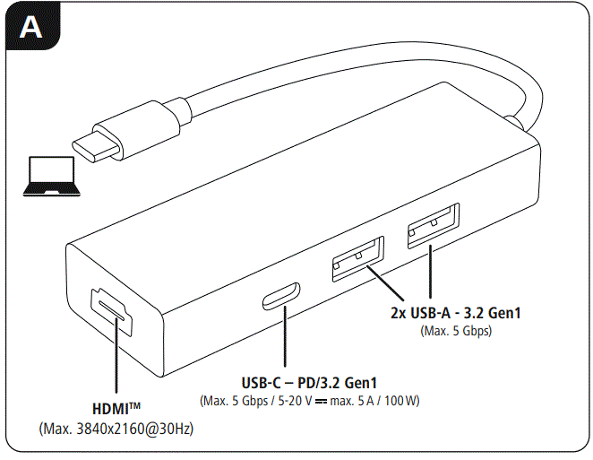 hama 00200107 USB Multiport 4 Ports Hub 1