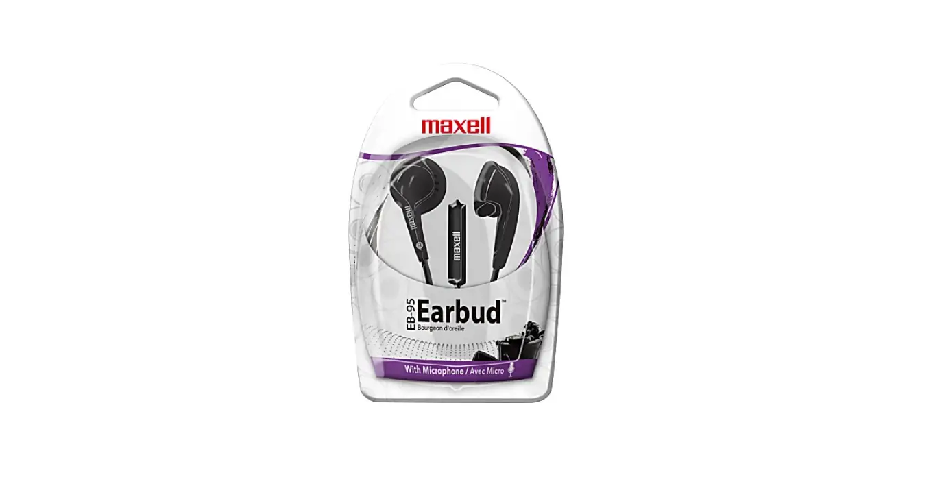 Maxell Eb-95 Earbuds With Microphone Black Instructions Manual Maxell Eb-95 Earbuds With Microphone Black Instructions Manual