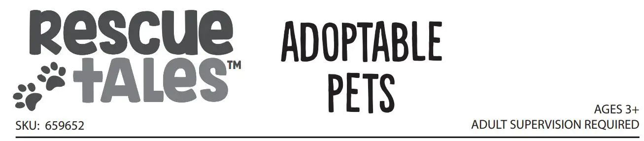 little tikes 659652 Rescue Tales Adoptable Pets-Fluffy Cat Instruction Manual