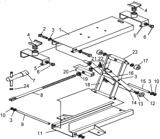Clarke CML6 Motorcycle Table Lift-fig3