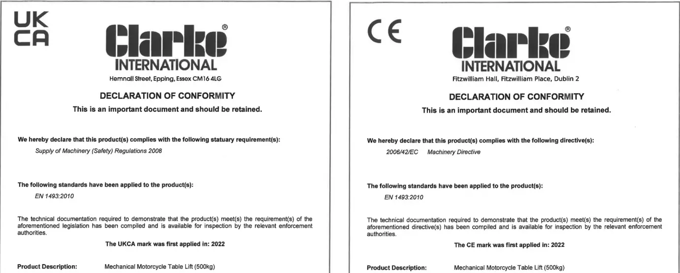 Clarke CML6 Motorcycle Table Lift-fig4