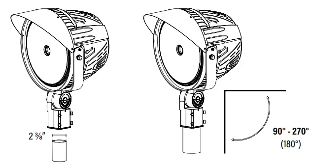 Superior Life PQL-84231 LED Stadium Lights V2 - MOUNTING LUMINAIRE