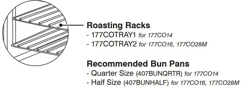 AVANTCO 177CO Series Countertop Convection Ovens User Manual - Identification of Accessories