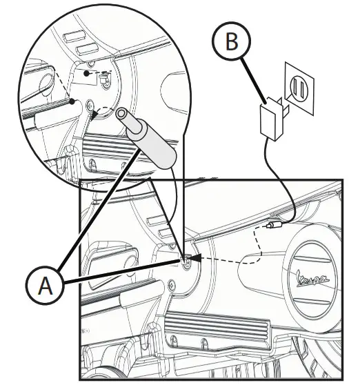 HUFFY Kids Battery 6V Ride-On Vespa Scooter - Charging the Drive Battery