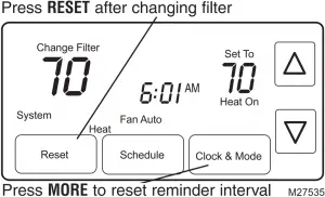 Furnace filter reminder A