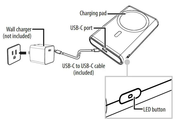 BEST BUY essentials BE-MQ25KW23 Magnetic Wireless Portable Charger