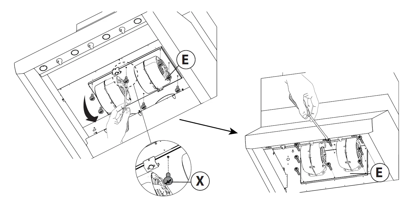 XOGV42S 42 Inch Stainless Steel Ducted Canopy Pro Style Wall Mount Hood 14