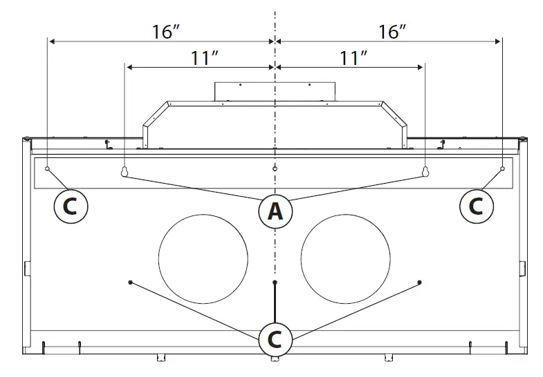 XOGV42S 42 Inch Stainless Steel Ducted Canopy Pro Style Wall Mount Hood 17