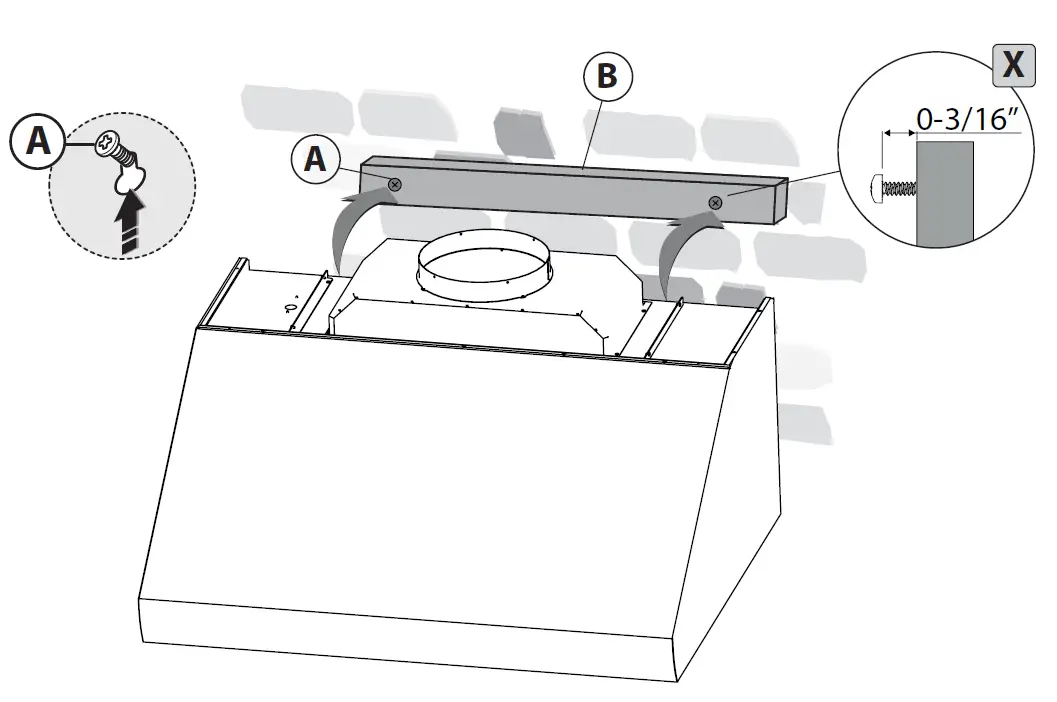 XOGV42S 42 Inch Stainless Steel Ducted Canopy Pro Style Wall Mount Hood 18