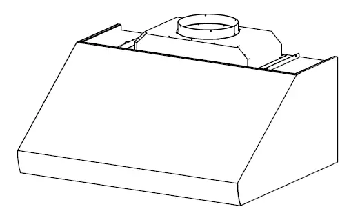 XOGV42S 42 Inch Stainless Steel Ducted Canopy Pro Style Wall Mount Hood 9