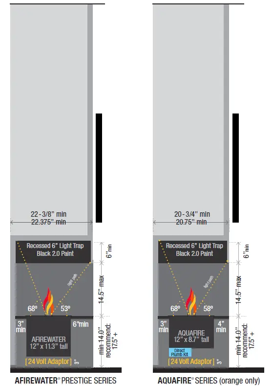AFIREWATER AWPR Prestige Series 40 Inch Built-In Electric Fireplace Insert 11