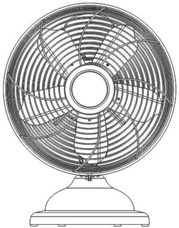 OPTIMUS F 6121 12 Oscillating Antique Design Table Fan