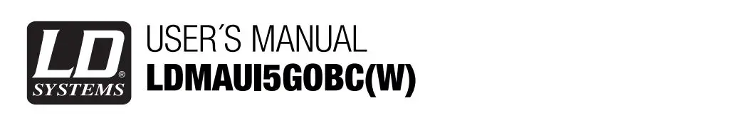 LD SYSTEM LDMAUI5GOBC GO Battery-Powered PA System User Manual