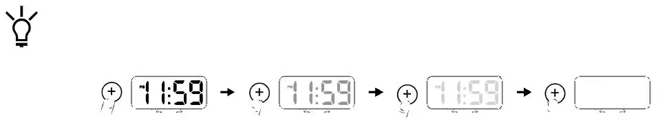 IKEA NOLLNING Clock Thermometer Alarm Instructions - Brightness