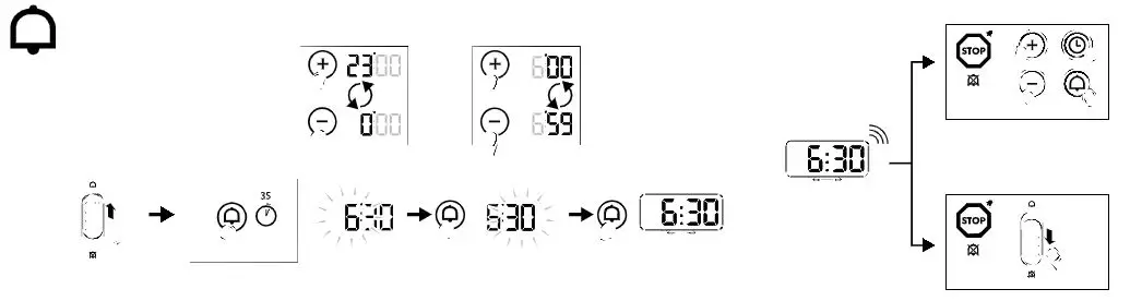 IKEA NOLLNING Clock Thermometer Alarm Instructions - Set Alarm