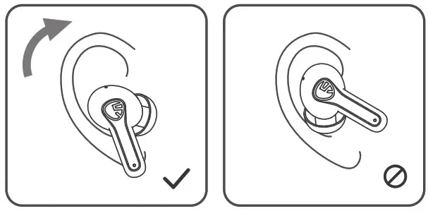 SoundPEATS True Free Plus Wireless Earbuds - Wearing