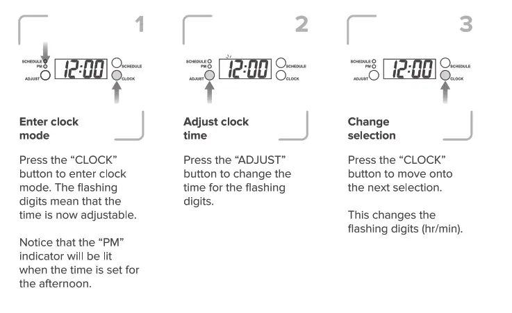 Kobot Slim Series Robot Vacuum RV351 - Setting the clock