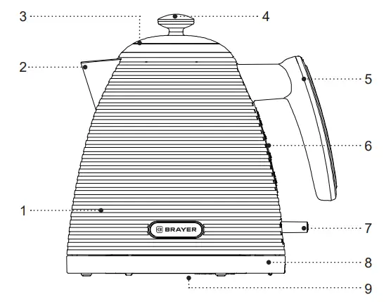 BRAYER-BR1056-Electric-Kettle-FIG 1