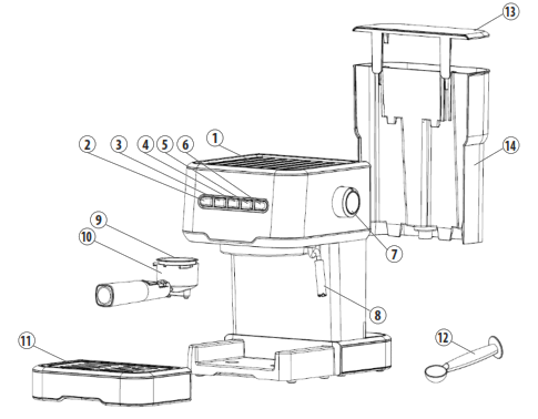 teesa TSA4010 Coffee Machine - 1