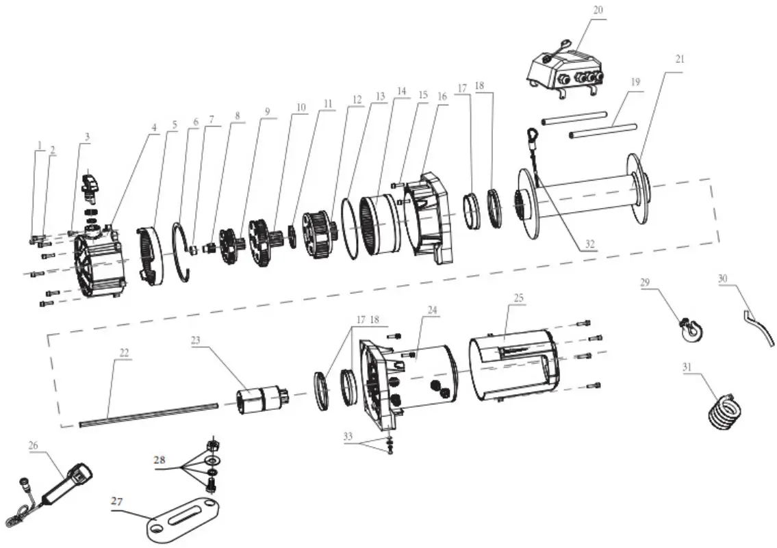 Zeak 13000 lb Premium Electric Winch - Figure 12