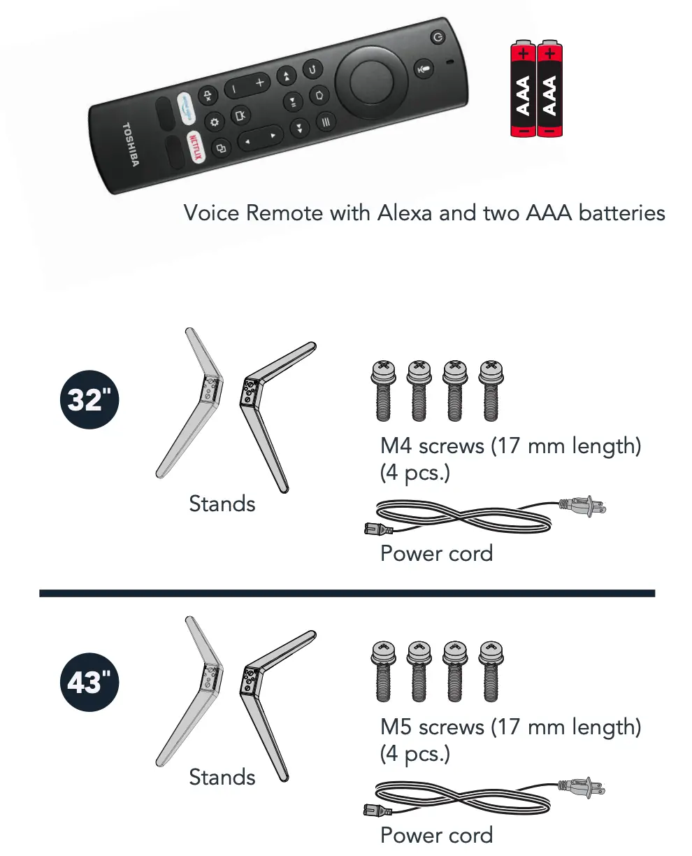 INCLUDED ACCESSORIES