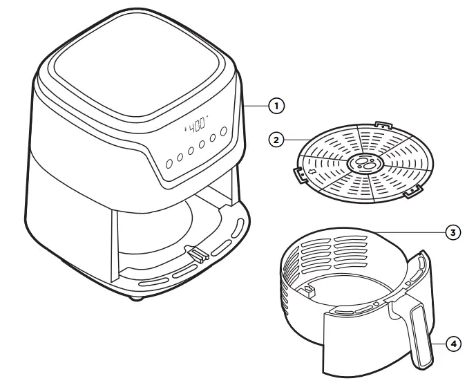 CHEFMAN Turbofry Touch Air Fryer RJ38-SQ-45T - figure 1