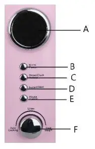 emerio MW-112141.1 Microwave Turntable - CONTROL PANEL